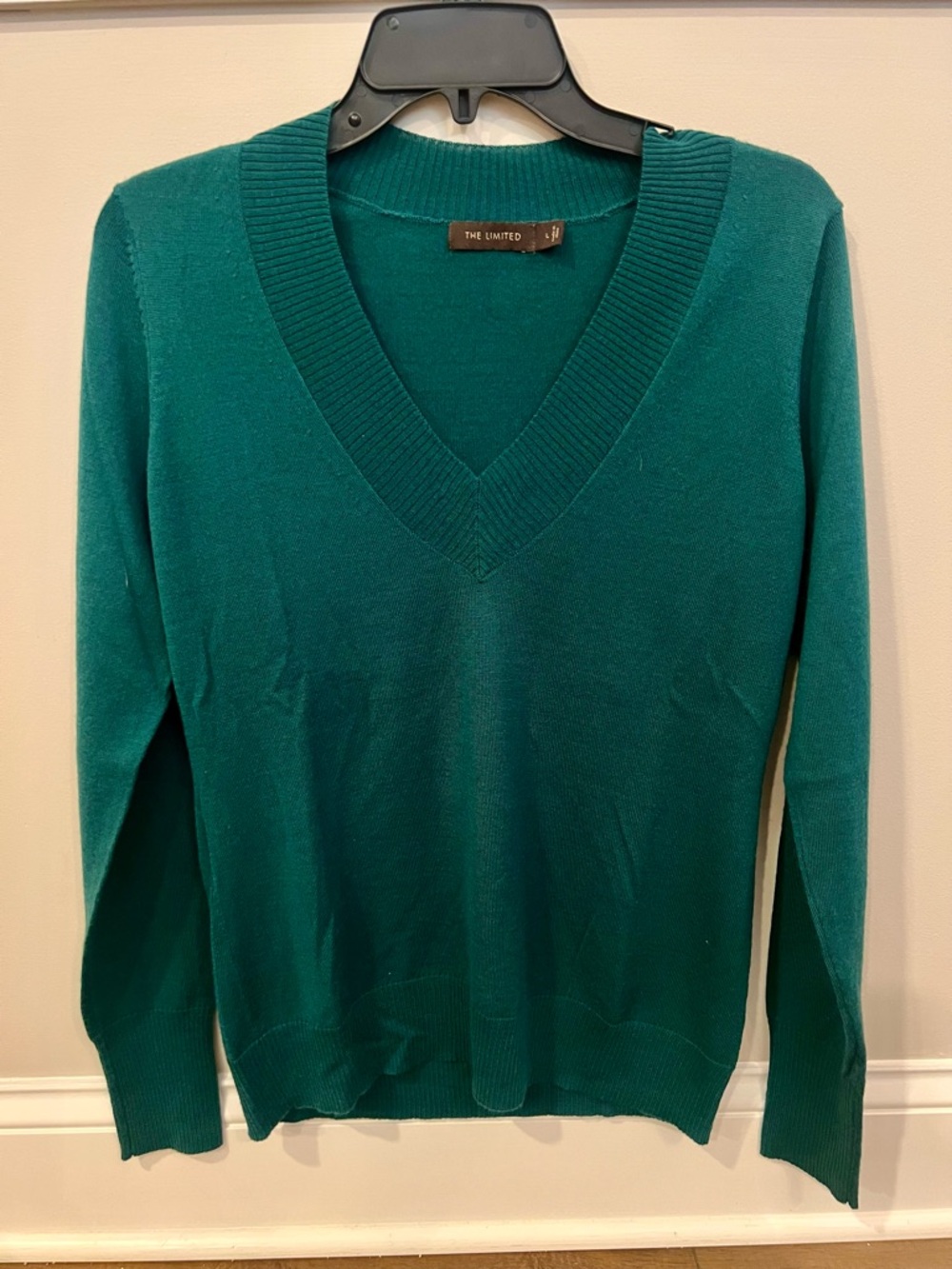 The Limited Teal V-Neck Sweater